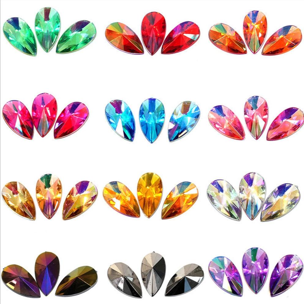 Teardrop 8mmx13mm Acrylic Rhinestone Flat back