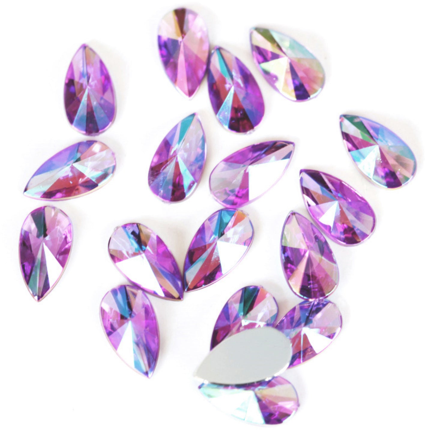 Teardrop 8mmx13mm Acrylic Rhinestone Flat back