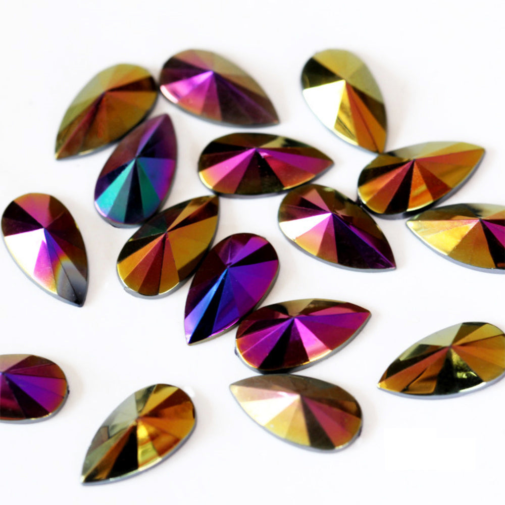 Teardrop 8mmx13mm Acrylic Rhinestone Flat back