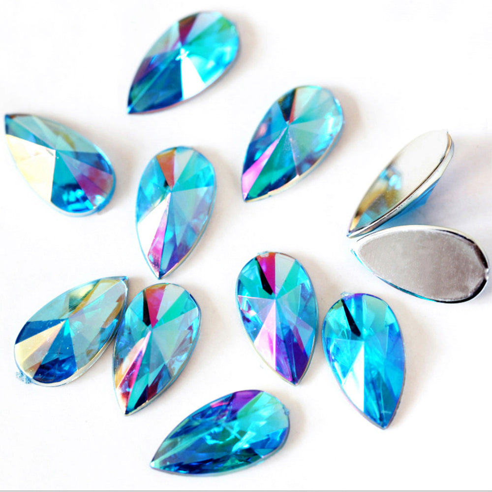 Teardrop 8mmx13mm Acrylic Rhinestone Flat back