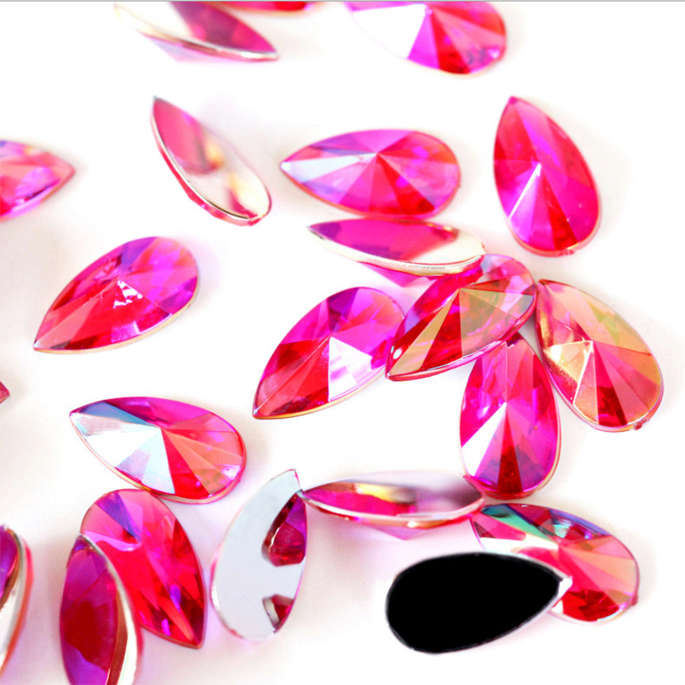 Teardrop 8mmx13mm Acrylic Rhinestone Flat back