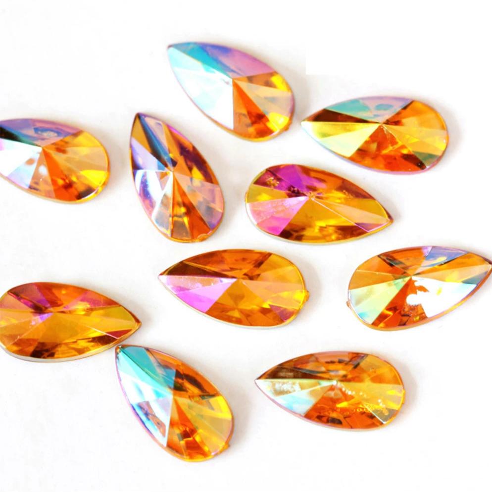Teardrop 8mmx13mm Acrylic Rhinestone Flat back