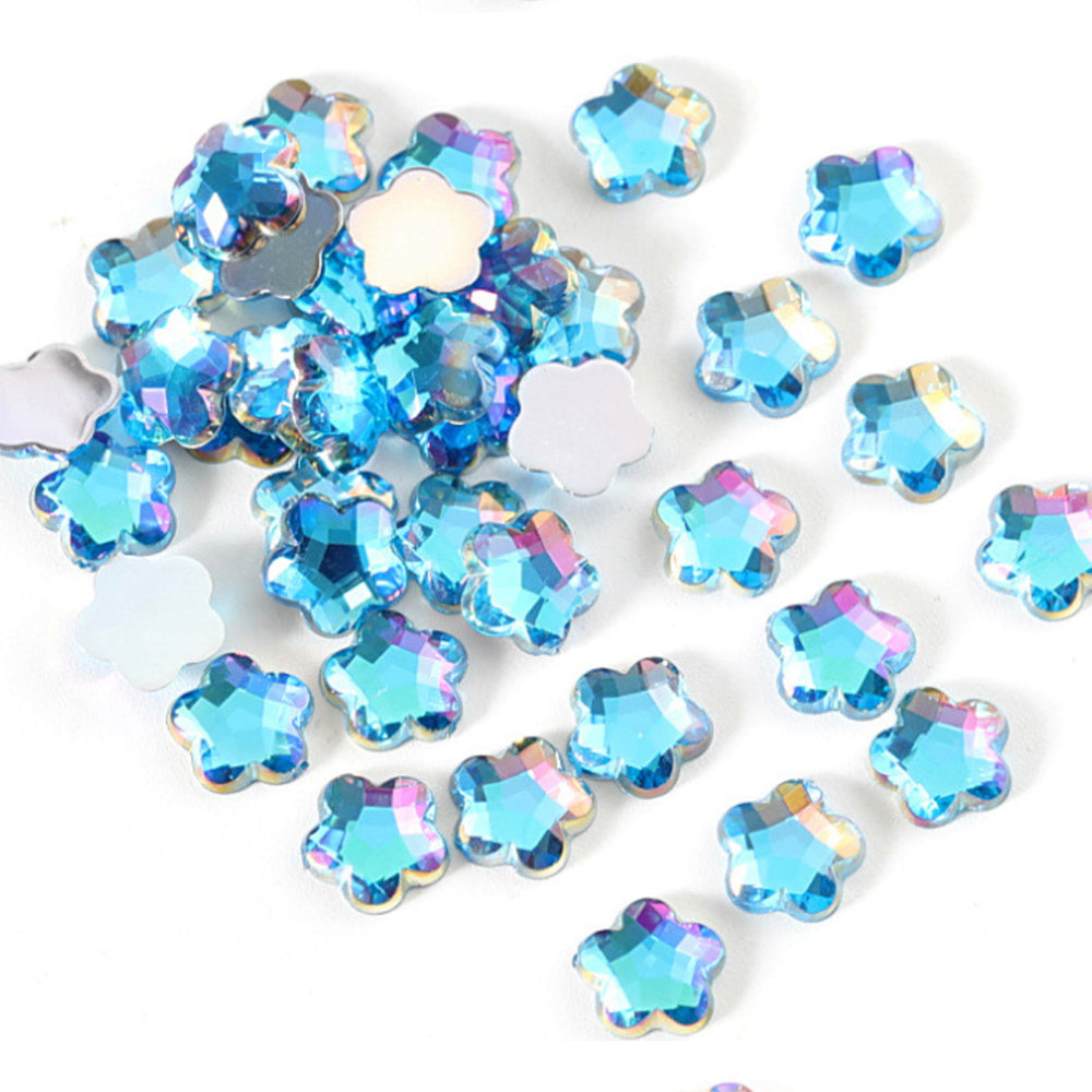 Flower 8mm Acrylic Rhinestone Flat back