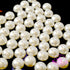 Cream Round Faux Pearl Rhinestones Flat Back