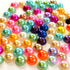 Mix Colors Round Faux Pearl Rhinestones Flat Back